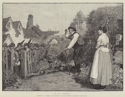 Mijn oude regiment!, in de tentoonstelling van het Royal Institute of Painters in Water Colours door William Barnes Wollen